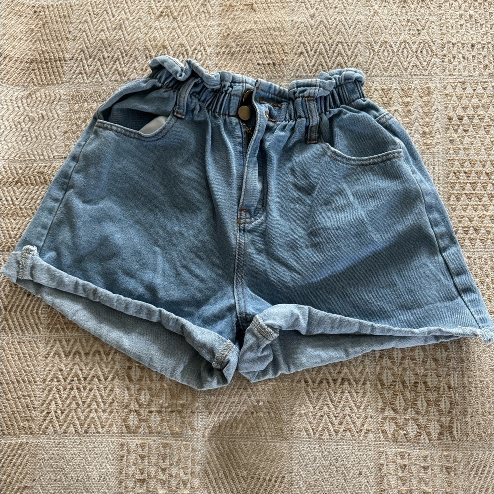 Showpo. High Rise Denim Festival Shorts